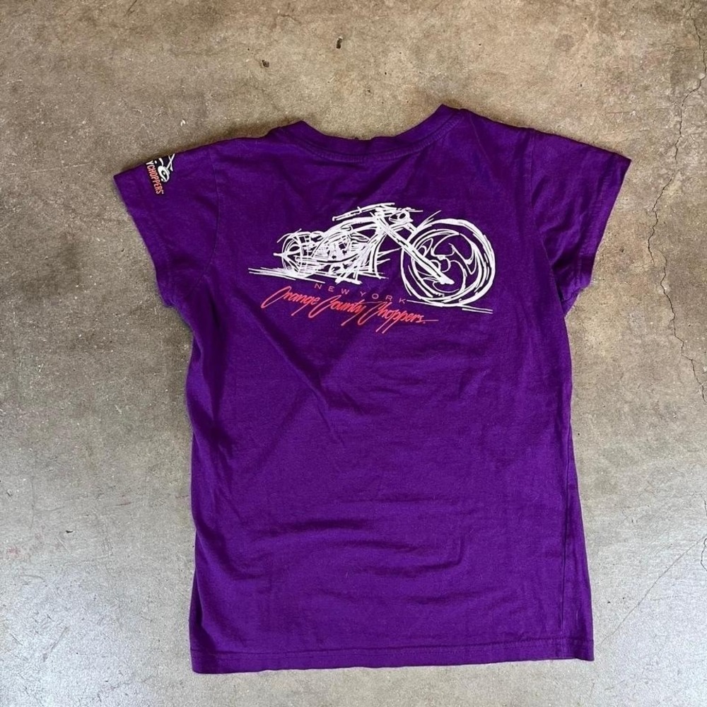 Vintage Y2K Orange County Choppers purple tee Women's Size Medium